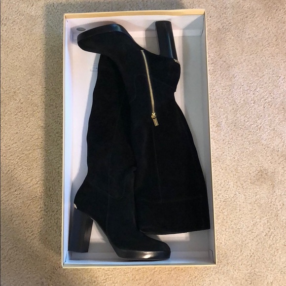 Michael Kors Black Knee High Heeled Boots - Picture 4 of 4